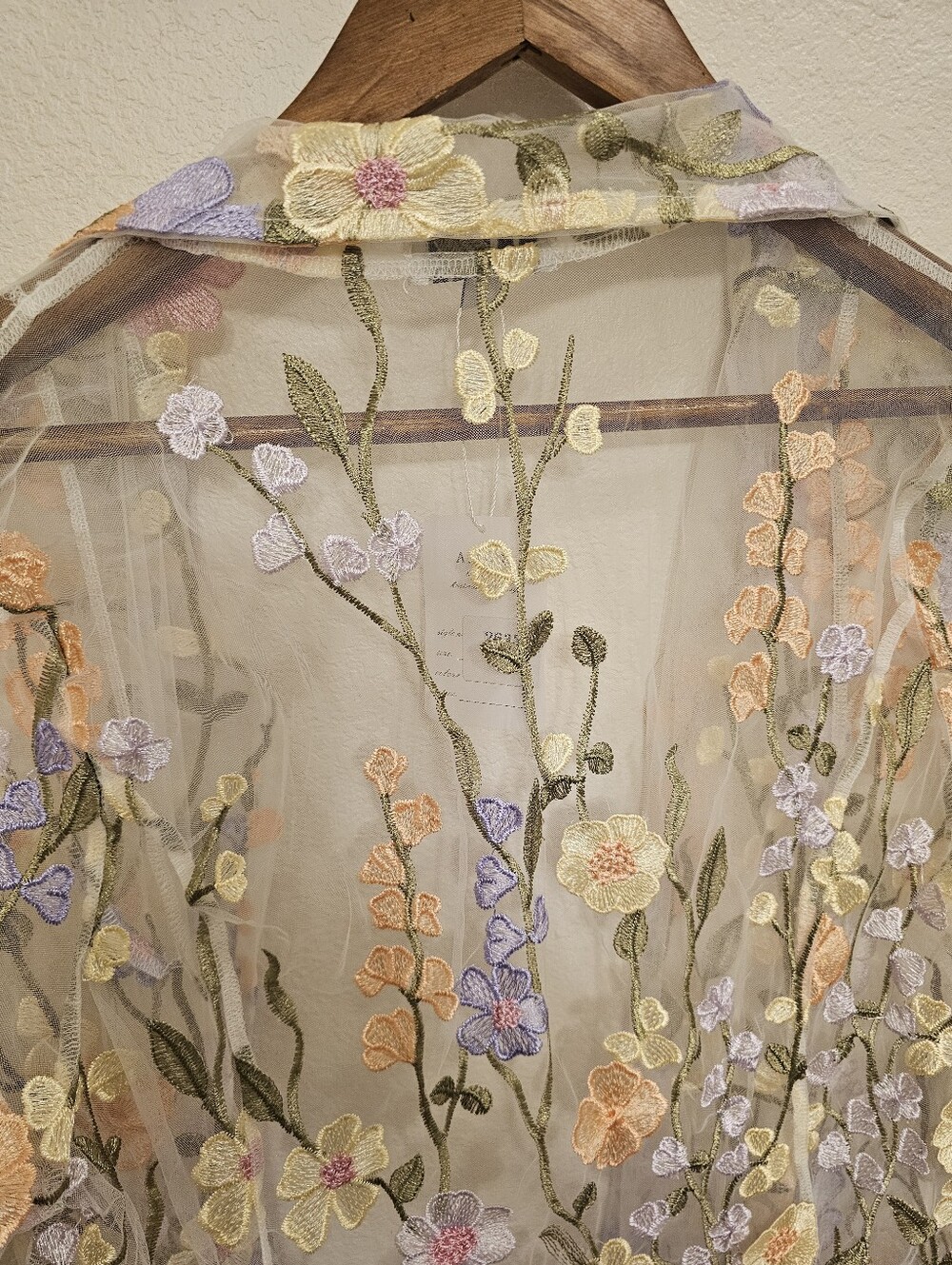 Floral Whisper Sheer Duster Woman - Picture 8 of 11
